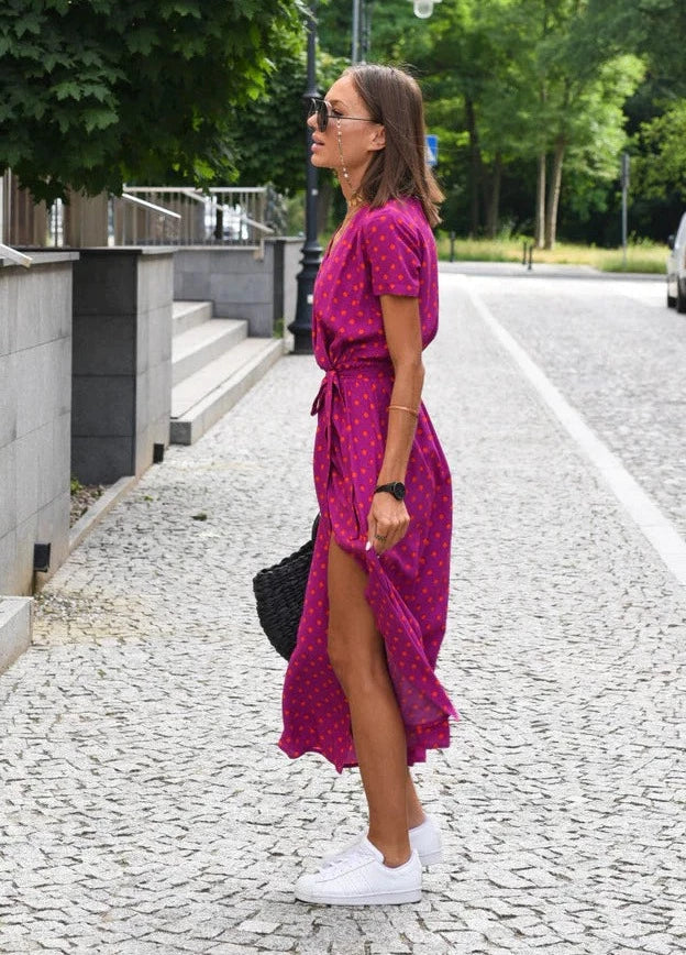 Gioia - Comfortable summer dress with pattern