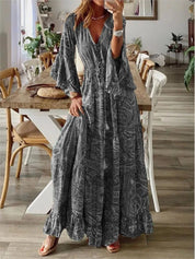 Juultje - Bohemian maxi dress with print