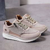 Comfort Sneakers With Zipper And Laces For Women