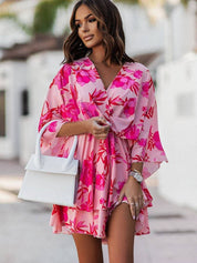 Joyce - Flowy Mini Dress with a Summery Flair