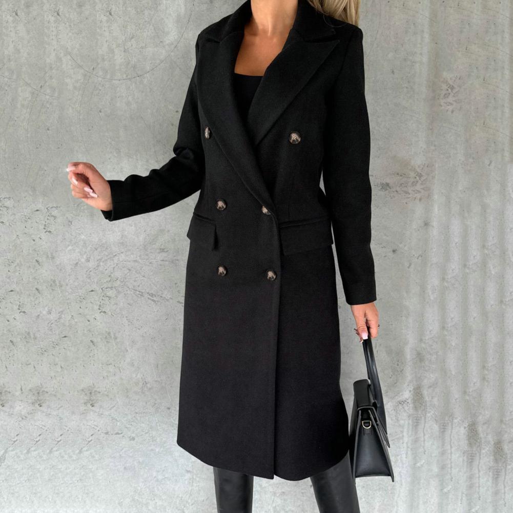 Elegant Long Wool Coat for Women