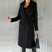 Elegant Long Wool Coat for Women