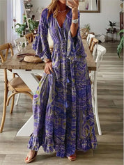 Juultje - Bohemian maxi dress with print