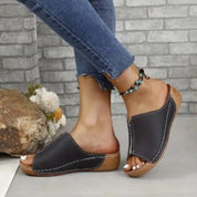 Comfortable Leather Sandals With Open Toe For Women