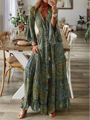Juultje - Bohemian maxi dress with print