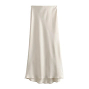 Zoë - Elegant Long Satin Maxi Skirt