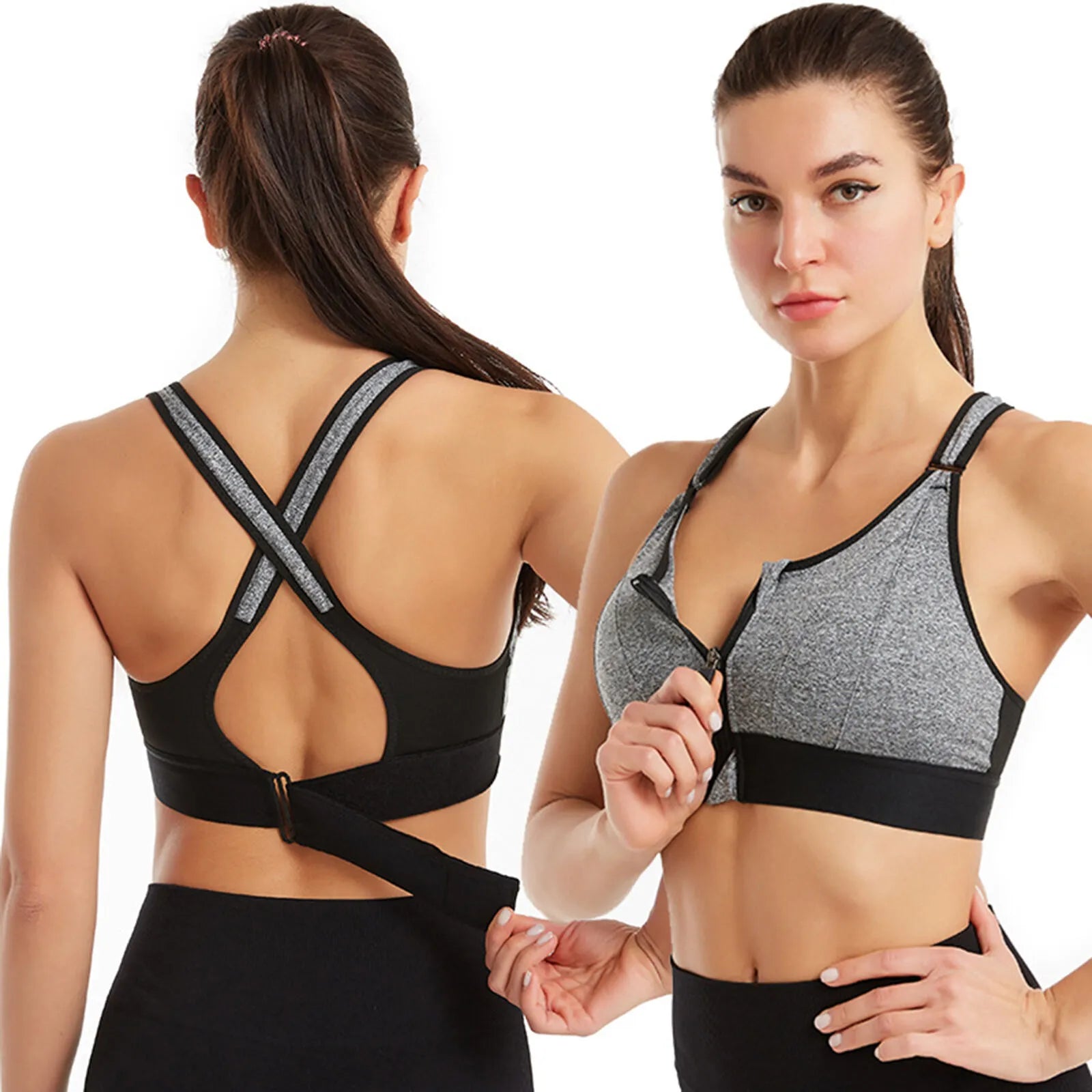 Supportive Women's Sports Bra with Adjustable Comfortable Fit