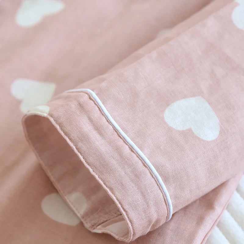 Women's Pajama Set Long Sleeve Pants with Hearts