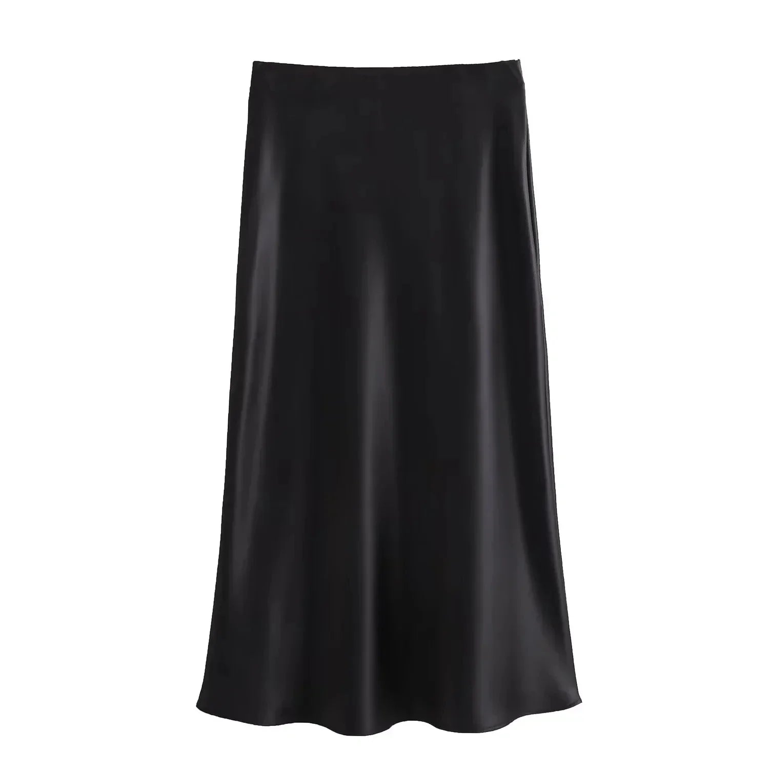 Zoë - Elegant Long Satin Maxi Skirt