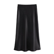 Zoë - Elegant Long Satin Maxi Skirt