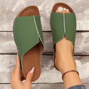 Comfortable Leather Sandals With Open Toe For Women