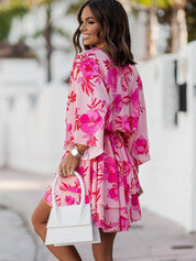 Joyce - Flowy Mini Dress with a Summery Flair