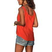 Tank Top with Buttons and Round Neck