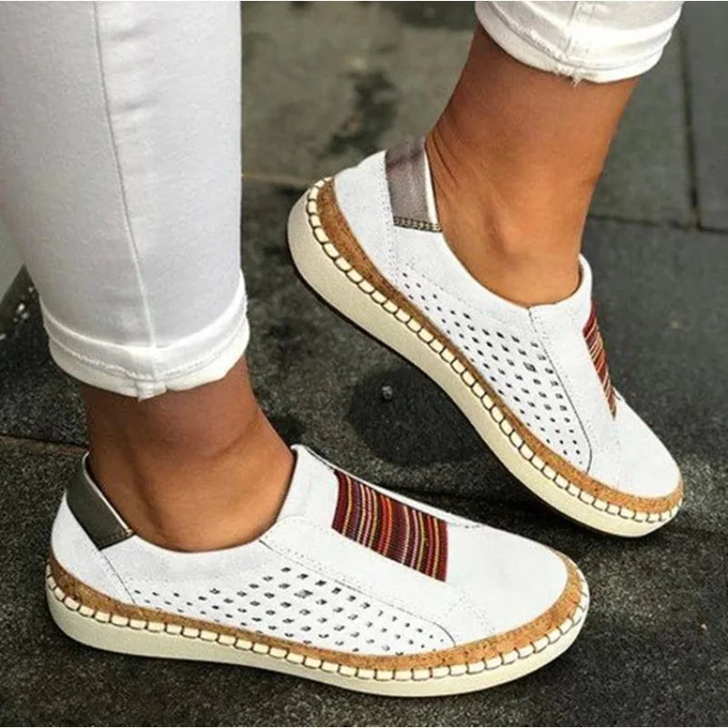 Casual Slip-On Shoes With Elastic Band For Women