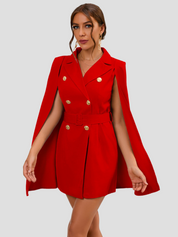 Aurora - Elegant Cape Blazer Dress