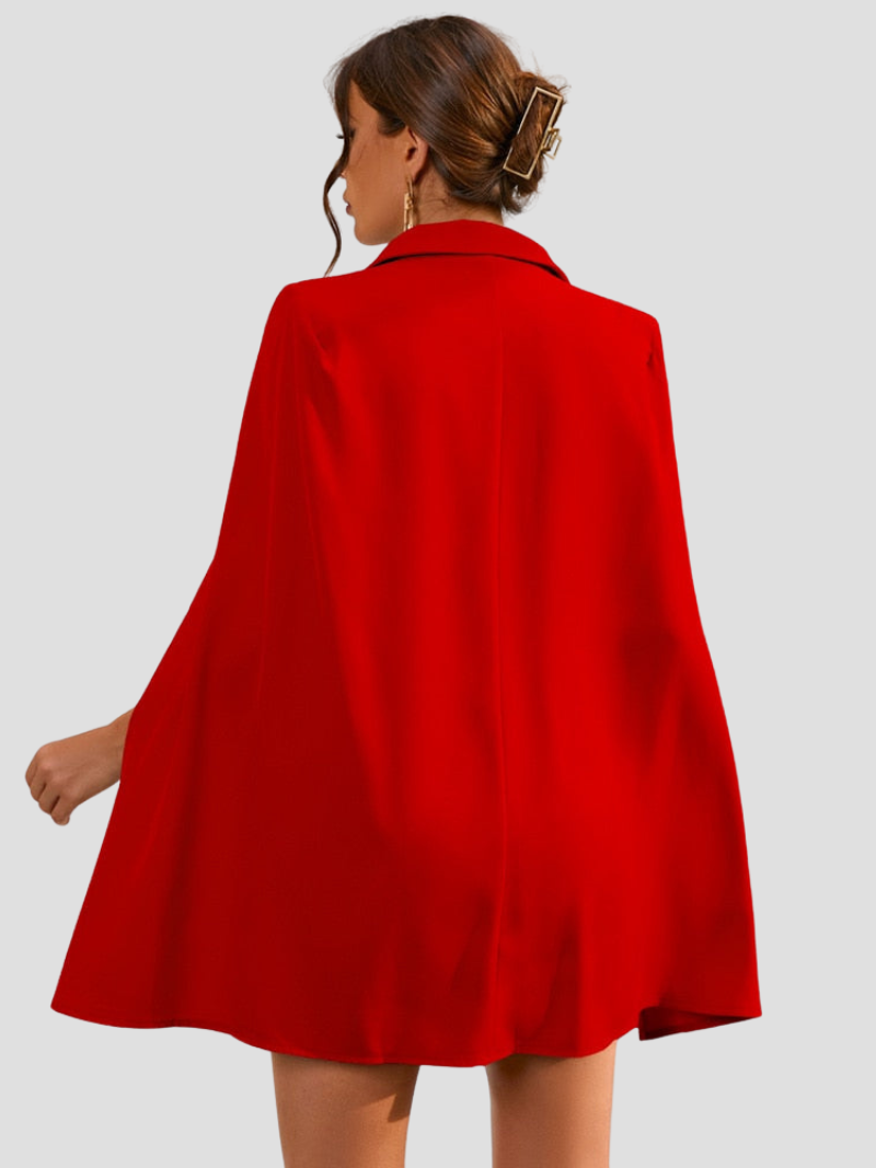 Aurora - Elegant Cape Blazer Dress