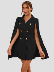 Aurora - Elegant Cape Blazer Dress