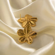 Sterre - Luxury Gold Flower Earrings