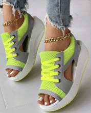 Trendy Sandals With Laces And Thick Sole For Women