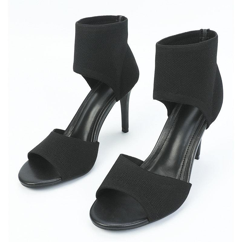 Airy Slip-Ons with Cut-Out Design and Block Heel