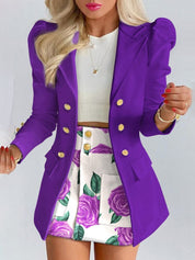 Women's Top & Skirt Set with Blazer and Stylish Look