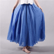 Soft Airy Women’s Maxi Skirt with Wide Flowing Pleats
