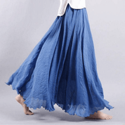 Soft Airy Women’s Maxi Skirt with Wide Flowing Pleats