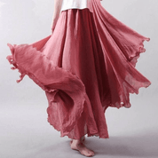 Soft Airy Women’s Maxi Skirt with Wide Flowing Pleats