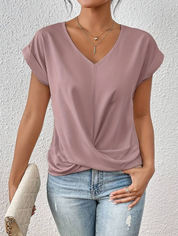 Isaura - Draped V-neck Shirt