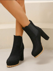 Women's Trendy Comfortable Ankle Boots with Block Heel