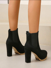 Women's Trendy Comfortable Ankle Boots with Block Heel