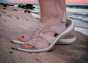 Lightweight Sandals with Velcro Closure and Soft Sole for Women