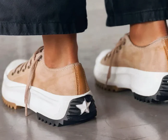 Trendy Platform Women’s Sneakers with Laces and Chunky Sole
