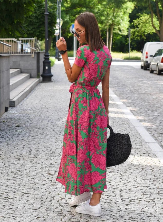 Gioia - Comfortable summer dress with pattern