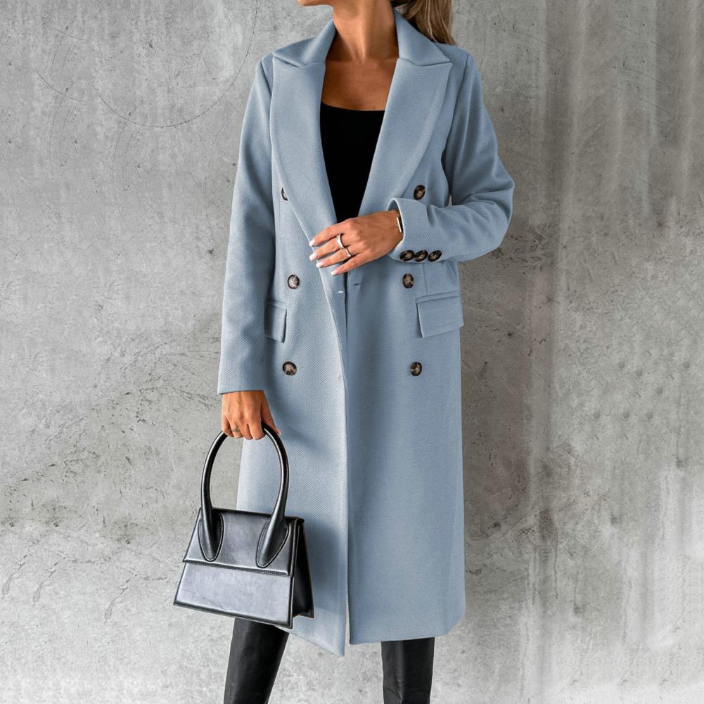 Elegant Long Wool Coat for Women