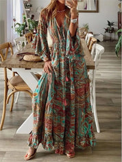 Juultje - Bohemian maxi dress with print