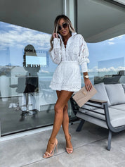 Aylin - Boho Women's Playsuit with Lace Details