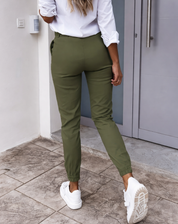 Stylish Chino Pants with High Waist and Tapered Legs