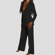 Business Elegant Blazer Set With Pants For Women