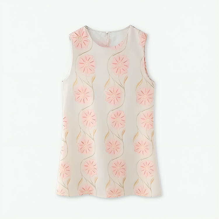 Sleeveless floral dress for women | Mini