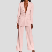 Business Elegant Blazer Set With Pants For Women