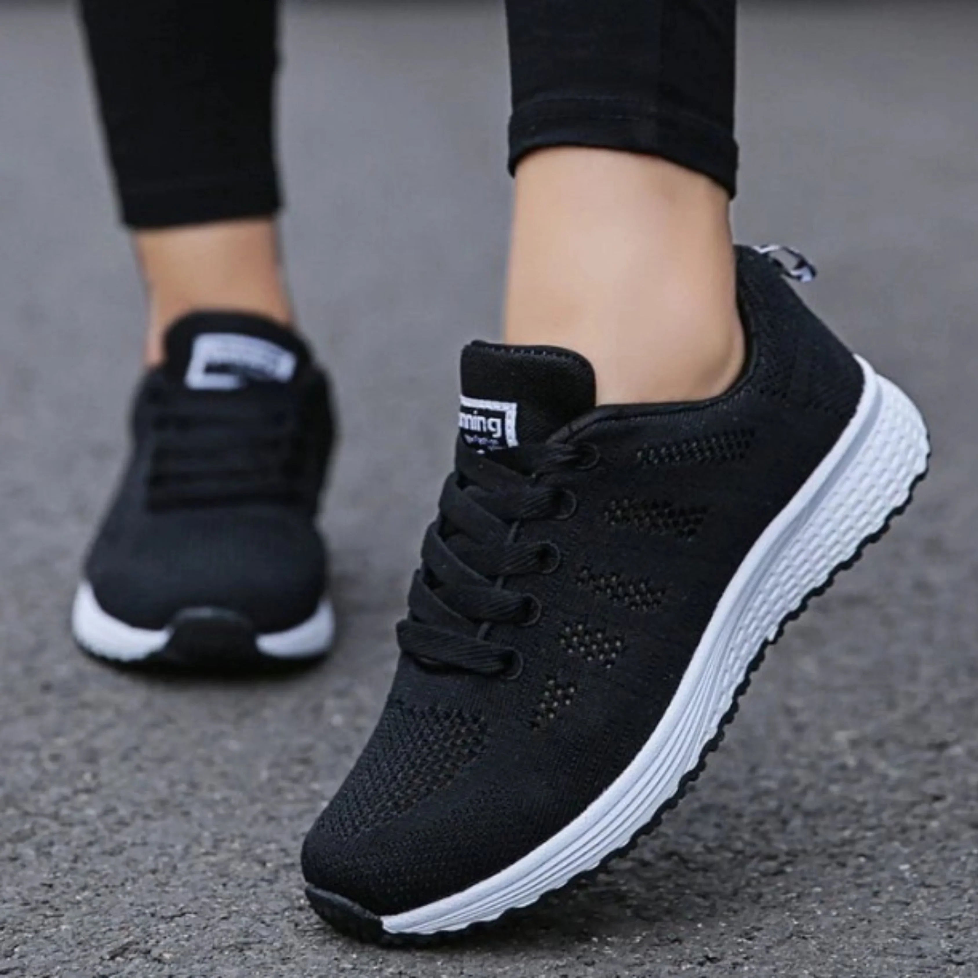 Sporty Mesh Sneakers for Women for Running and Walking