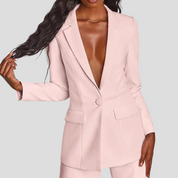 Business Elegant Blazer Set With Pants For Women
