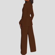 Business Elegant Blazer Set With Pants For Women