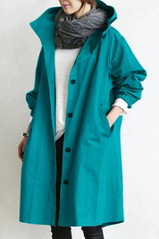 Nicky - Long trench coat with hood