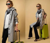 Nicky - Long trench coat with hood