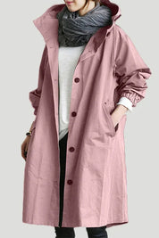 Nicky - Long trench coat with hood