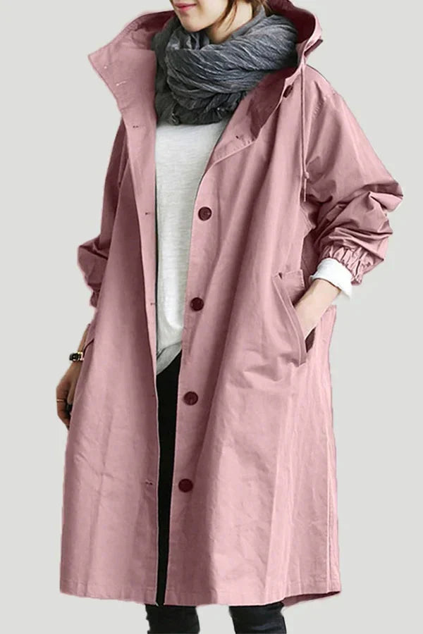 Nicky - Long trench coat with hood