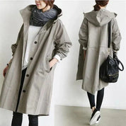 Nicky - Long trench coat with hood