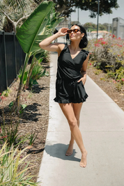 Saar - Swimsuit Playsuit with Built-in Bra